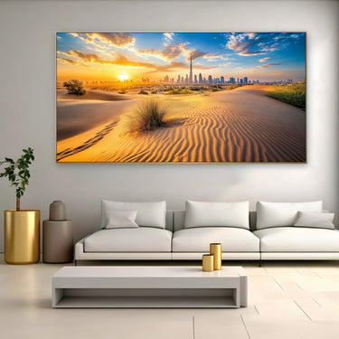 Quadro Stampa su Tela Oasi di Luce, Dubai - CupidoDesign