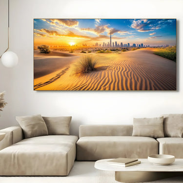 Quadro Stampa su Tela Oasi di Luce, Dubai - CupidoDesign