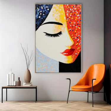Quadro Stampa su Tela Occhi Chiusi - CupidoDesign