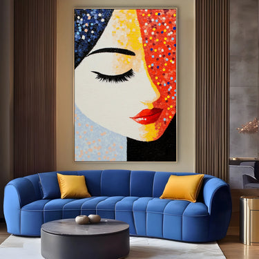Quadro Stampa su Tela Occhi Chiusi - CupidoDesign