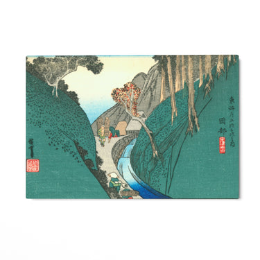 Quadro Stampa su Tela Okabe, Le cinquantatré stazioni del Tōkaidō, Utagawa Hiroshige - CupidoDesign