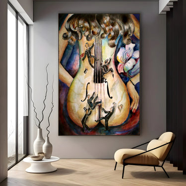 Quadro Stampa su Tela Ombre Ardenti - CupidoDesign