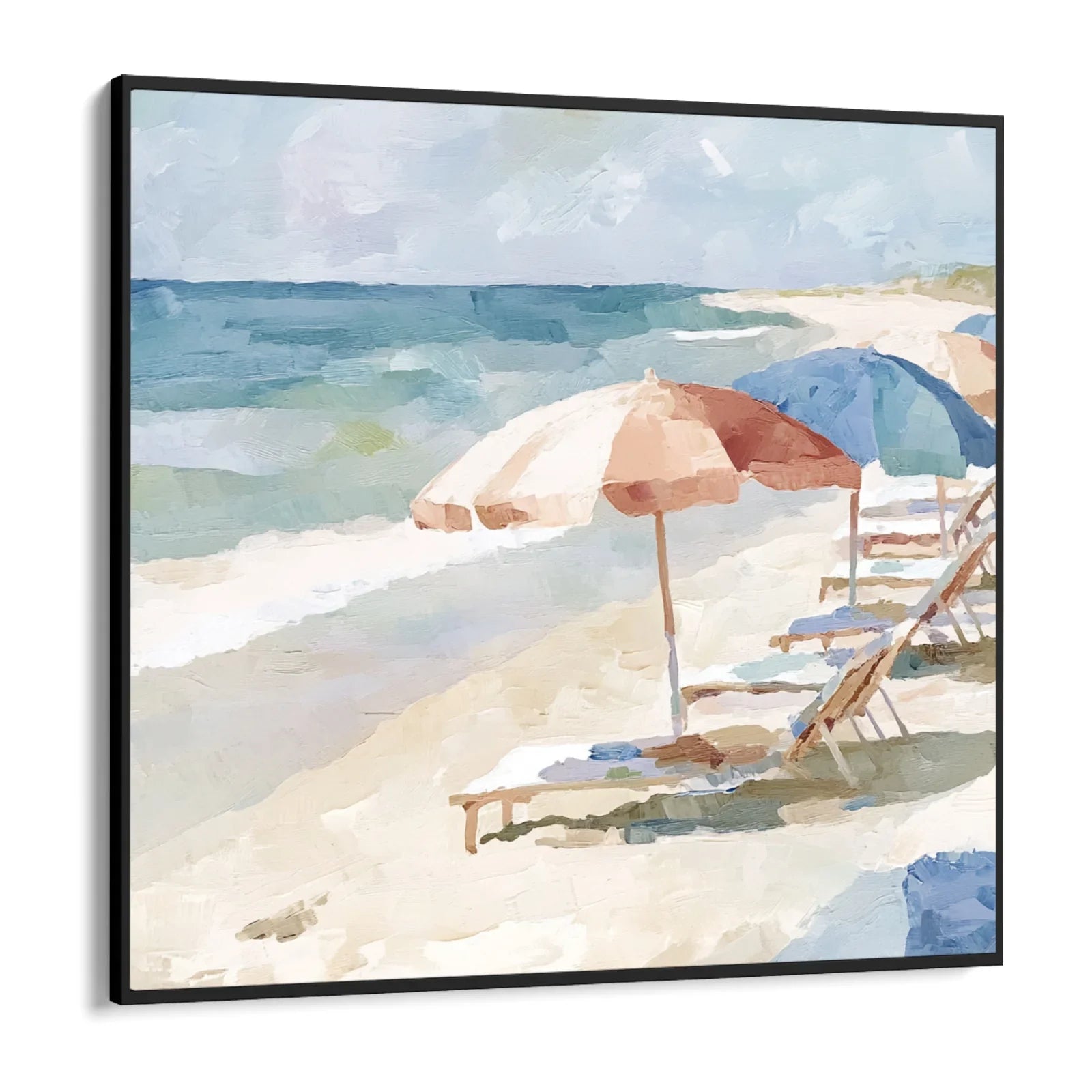 Quadro Stampa su Tela Ombrelloni d’Estate - CupidoDesign