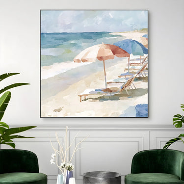 Quadro Stampa su Tela Ombrelloni d’Estate - CupidoDesign