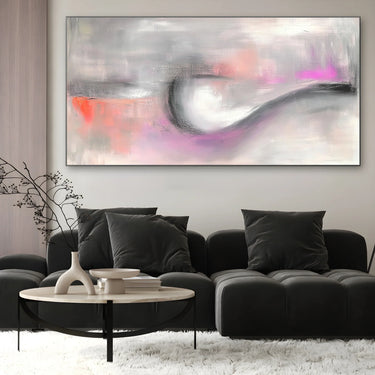 Quadro Stampa su Tela Flusso Rosa - CupidoDesign