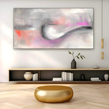 Quadro Stampa su Tela Flusso Rosa - CupidoDesign