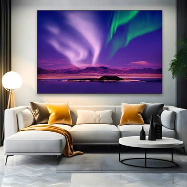 Quadro Stampa su Tela Onda del nord, Aurora Boreale - CupidoDesign
