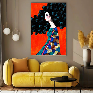 Quadro Stampa su Tela Onde Inquiete - CupidoDesign