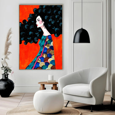 Quadro Stampa su Tela Onde Inquiete - CupidoDesign