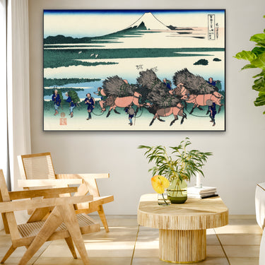 Quadro Stampa su Tela Ono Shindon nella provincia di Suruga, Katsushika Hokusai - CupidoDesign