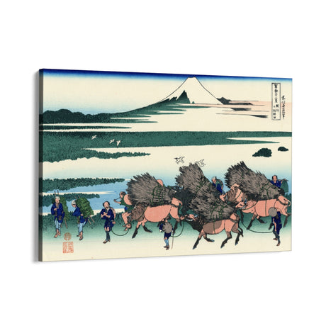 Quadro Stampa su Tela Ono Shindon nella provincia di Suruga, Katsushika Hokusai - CupidoDesign