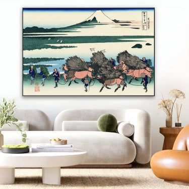 Quadro Stampa su Tela Ono Shindon nella provincia di Suruga, Katsushika Hokusai - CupidoDesign