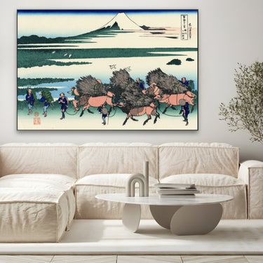 Quadro Stampa su Tela Ono Shindon nella provincia di Suruga, Katsushika Hokusai - CupidoDesign