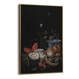 Quadro Stampa su Tela Ostriche, Frutta e Vino, Abraham Mignon - CupidoDesign
