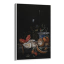 Quadro Stampa su Tela Ostriche, Frutta e Vino, Abraham Mignon - CupidoDesign
