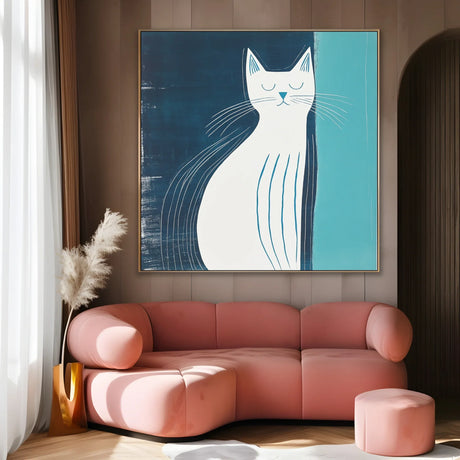 Quadro Stampa su Tela Pace Felina - CupidoDesign