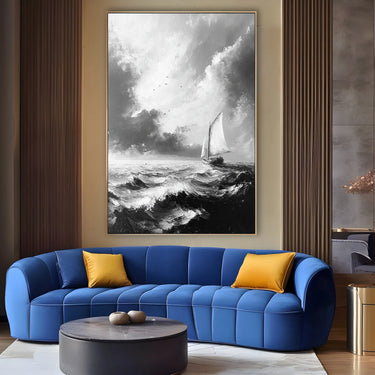 Quadro Stampa su Tela Mare in Burrasca - CupidoDesign