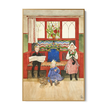 Quadro Stampa su Tela Padre, Madre, Bambino, Carl Larsson - CupidoDesign