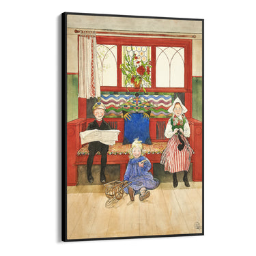 Quadro Stampa su Tela Padre, Madre, Bambino, Carl Larsson - CupidoDesign