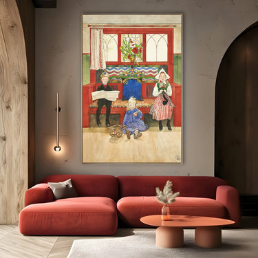 Quadro Stampa su Tela Padre, Madre, Bambino, Carl Larsson - CupidoDesign