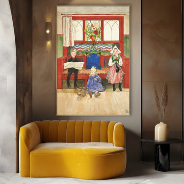 Quadro Stampa su Tela Padre, Madre, Bambino, Carl Larsson - CupidoDesign