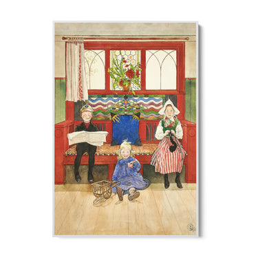 Quadro Stampa su Tela Padre, Madre, Bambino, Carl Larsson - CupidoDesign