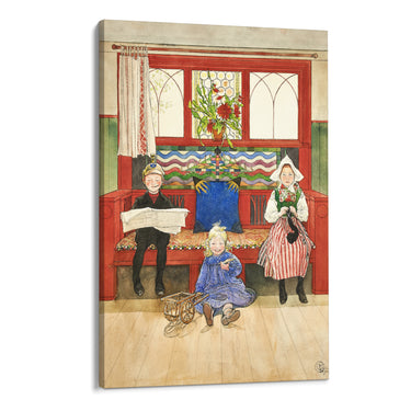 Quadro Stampa su Tela Padre, Madre, Bambino, Carl Larsson - CupidoDesign