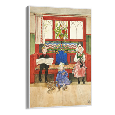 Quadro Stampa su Tela Padre, Madre, Bambino, Carl Larsson - CupidoDesign