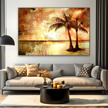 Quadro Stampa su Tela Palme nel sogno - CupidoDesign