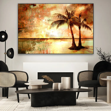 Quadro Stampa su Tela Palme nel sogno - CupidoDesign