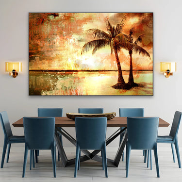 Quadro Stampa su Tela Palme nel sogno - CupidoDesign