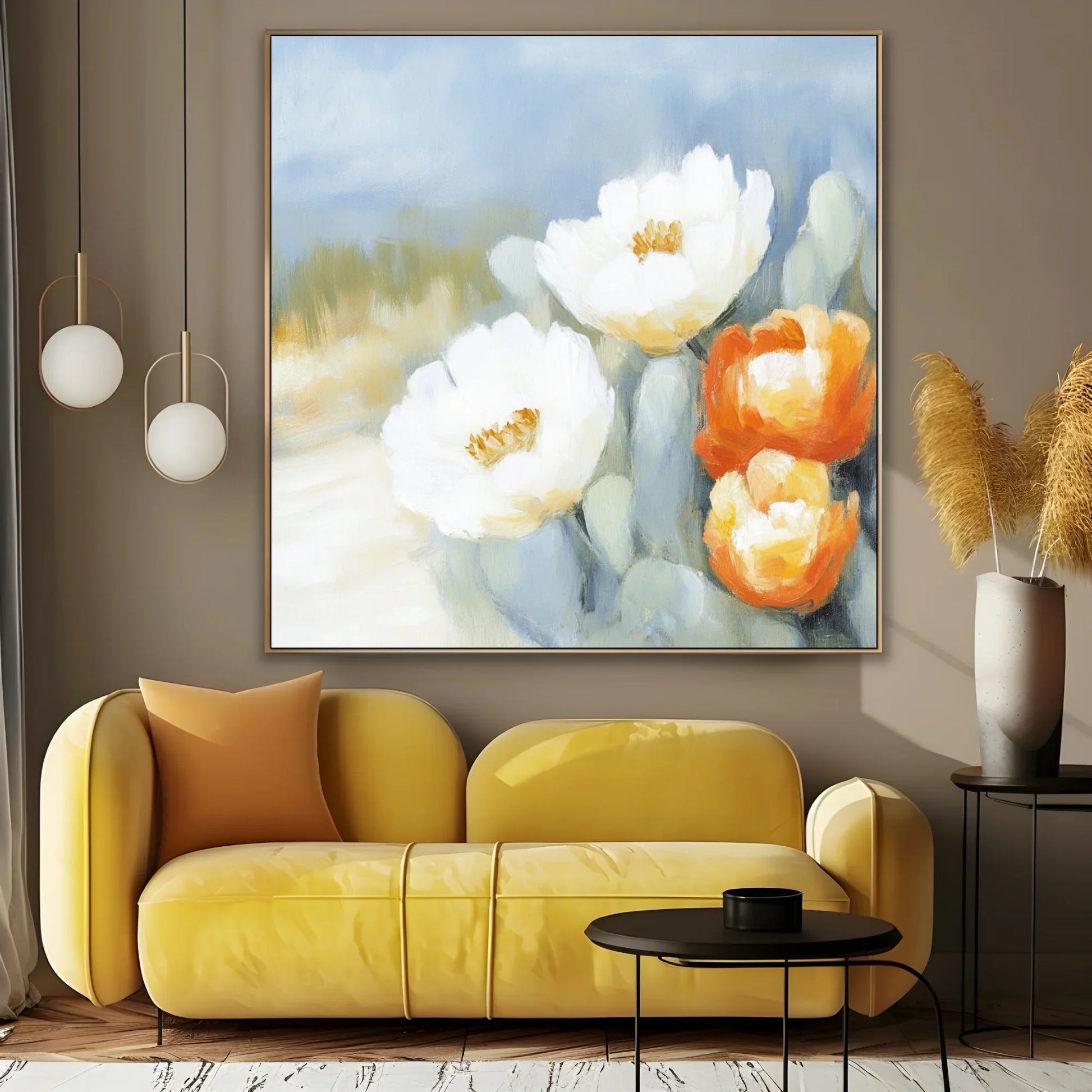 Quadro Stampa su Tela Papaveri d’Avorio - CupidoDesign