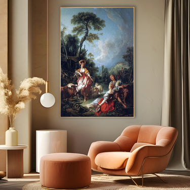 Quadro Stampa su Tela Pastorale Estivo, François Boucher - CupidoDesign
