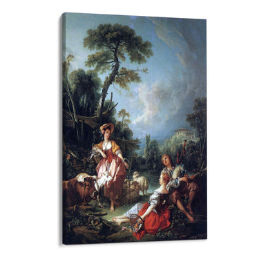 Quadro Stampa su Tela Pastorale Estivo, François Boucher - CupidoDesign