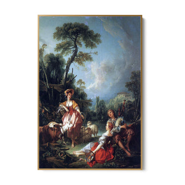 Quadro Stampa su Tela Pastorale Estivo, François Boucher - CupidoDesign