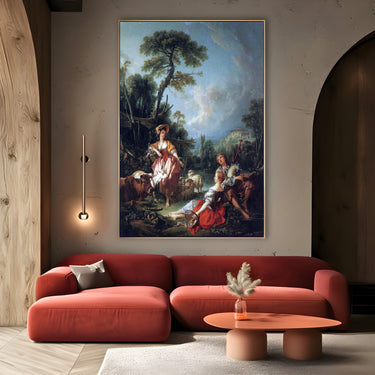 Quadro Stampa su Tela Pastorale Estivo, François Boucher - CupidoDesign