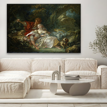 Quadro Stampa su Tela Pastore e pastorella che si riposano, François Boucher - CupidoDesign