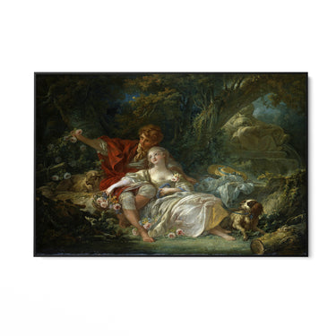 Quadro Stampa su Tela Pastore e pastorella che si riposano, François Boucher - CupidoDesign