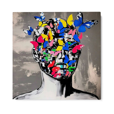 Quadro Stampa su Tela Pensiero Connesso - CupidoDesign