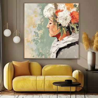Quadro Stampa su Tela Pensiero Fiorito - CupidoDesign