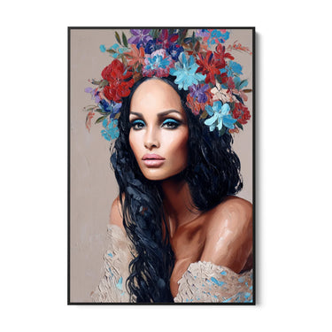 Quadro Stampa su Tela Petali e Pennellate - CupidoDesign