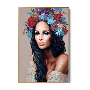 Quadro Stampa su Tela Petali e Pennellate - CupidoDesign