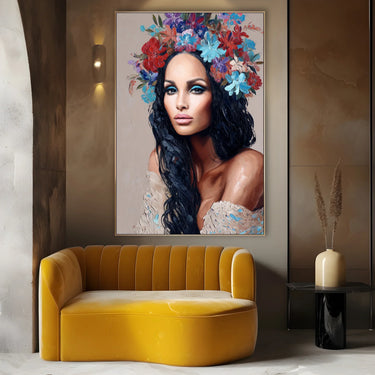 Quadro Stampa su Tela Petali e Pennellate - CupidoDesign