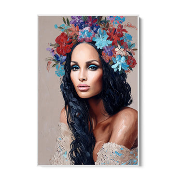 Quadro Stampa su Tela Petali e Pennellate - CupidoDesign
