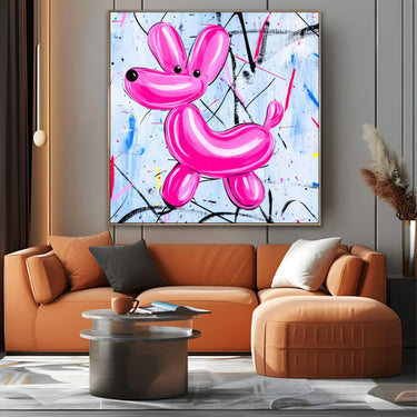 Quadro Stampa su Tela Pink Balloon - CupidoDesign