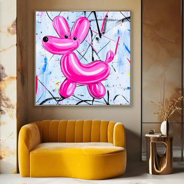 Quadro Stampa su Tela Pink Balloon - CupidoDesign