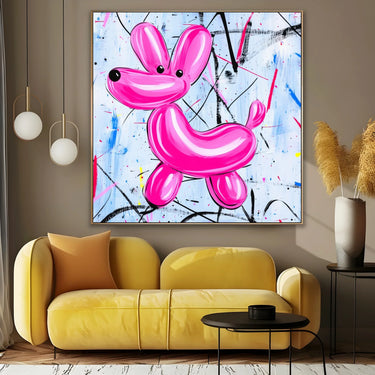 Quadro Stampa su Tela Pink Balloon - CupidoDesign