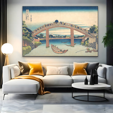 Quadro Stampa su Tela Ponte Mannen, Katsushika Hokusai - CupidoDesign