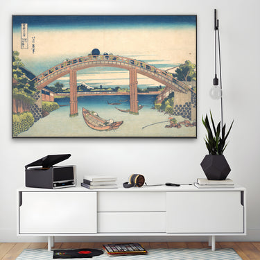 Quadro Stampa su Tela Ponte Mannen, Katsushika Hokusai - CupidoDesign