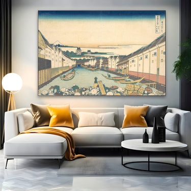 Quadro Stampa su Tela Ponte Nihonbashi, Katsushika Hokusai - CupidoDesign